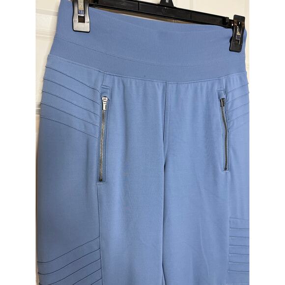 Athleta Venice Moto Jogger Light Blue Size XS Zip Pockets Pull On - Picture 3 of 9